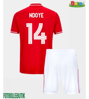 Nottingham Forest Dan Ndoye #14 Hemmaställ Barn 2025-26 Kortärmad (+ Korta byxor)